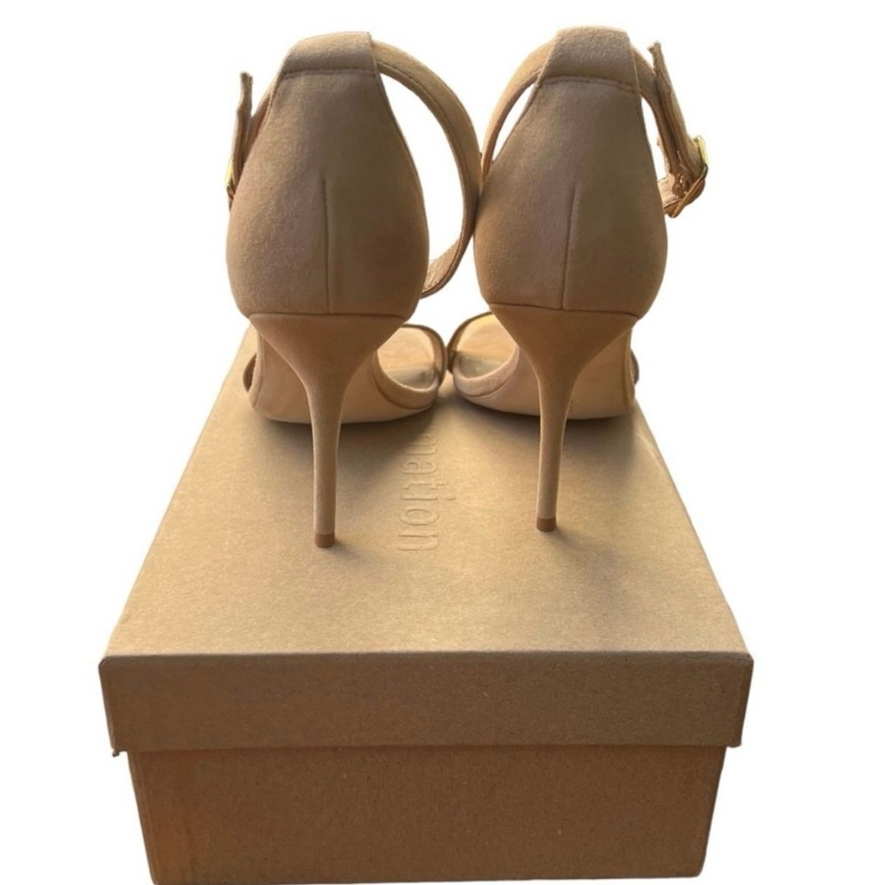 Reformation Kelly Ankle Strap Suede Sandals Nude Size 9.5 - Picture 6 of 7